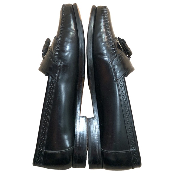 GH Bass & Co Weejuns Jeremy Loafers Tassle Dress Shoes Mens 10EE Black Leather - Picture 4 of 6